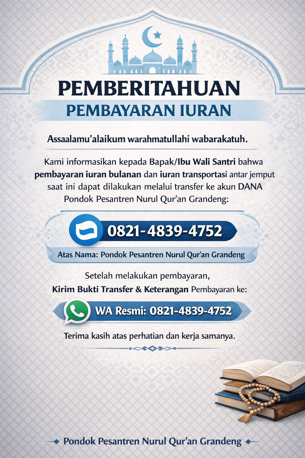 💳 Pembayaran Iuran Kini Lebih Mudah dan Aman